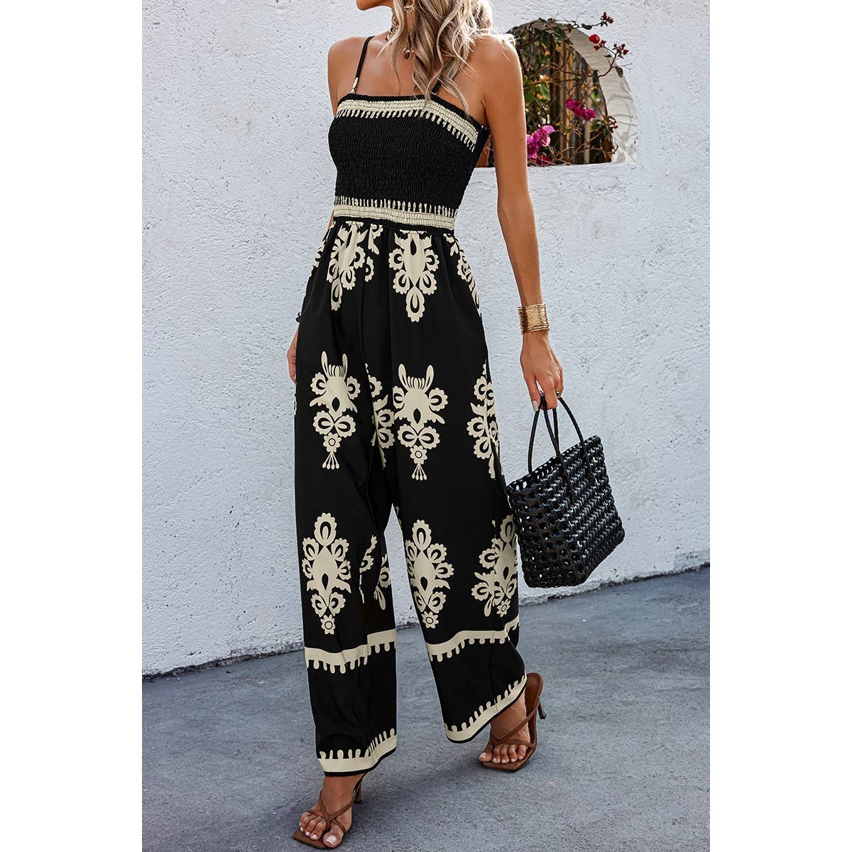 Off Shoulder High Waist Jumpsuit