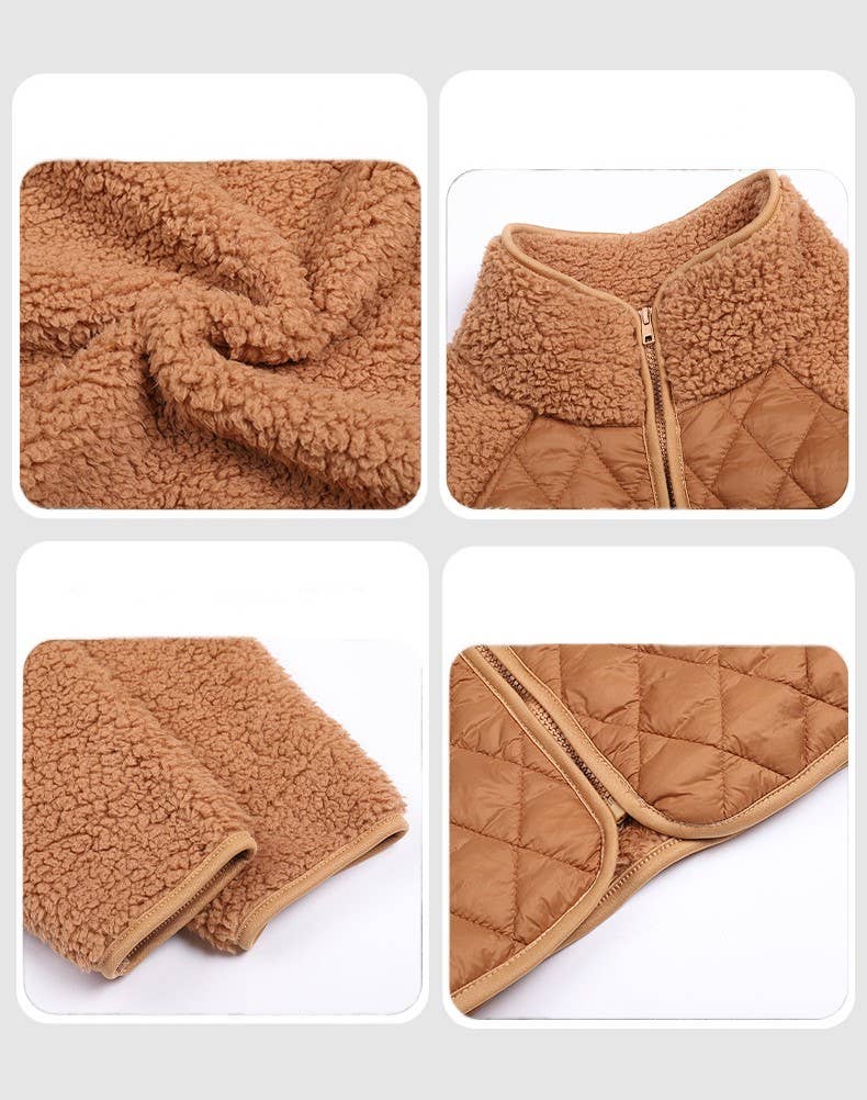 Sherpa Patchwork quilted Jacket