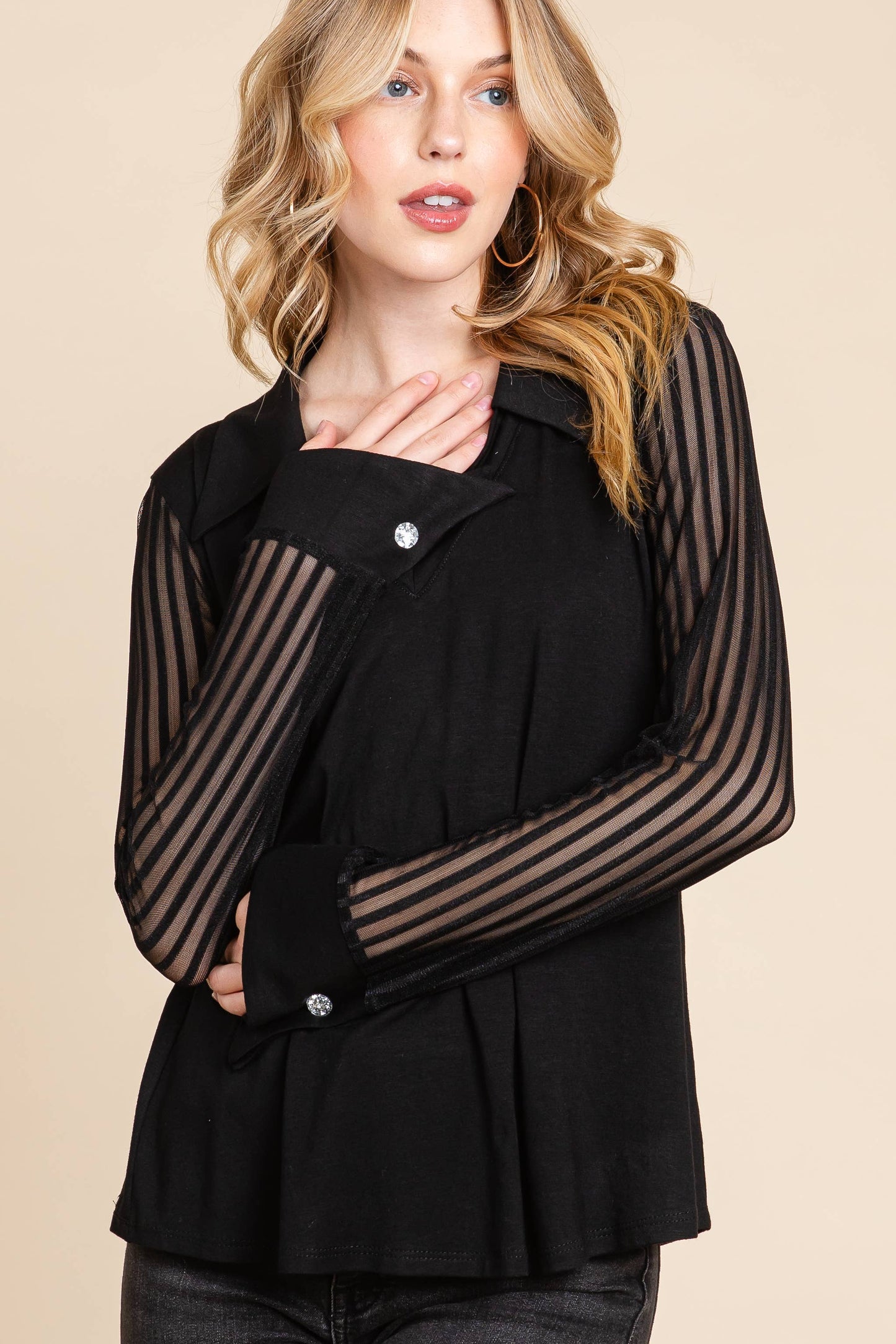 V-Neck Solid Top