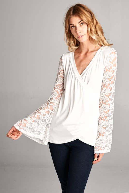 Lace Bell Sleeves Tunic