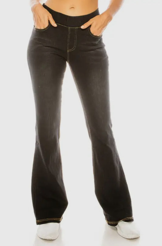 Flare Pull Up Jeans