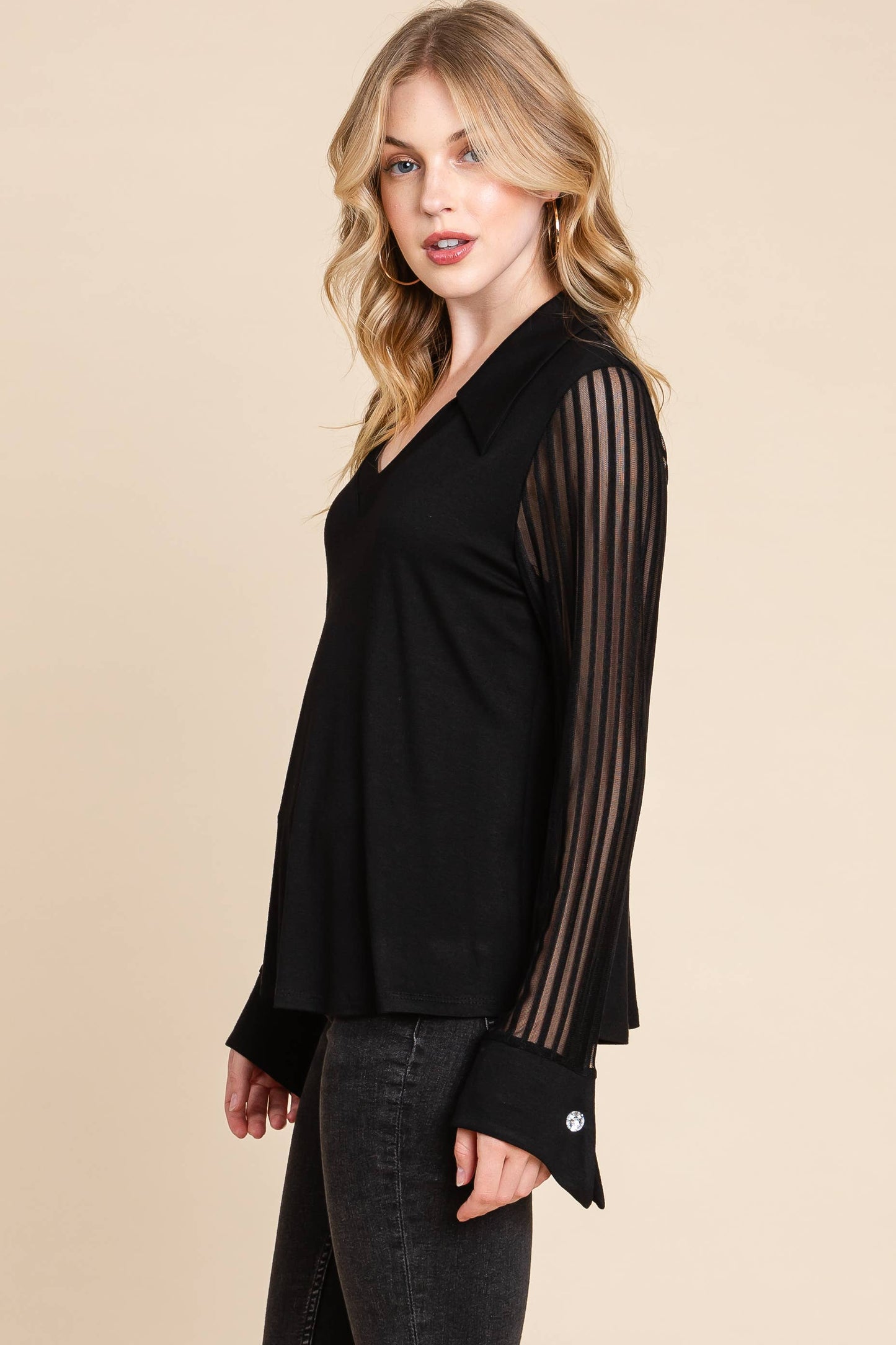 V-Neck Solid Top