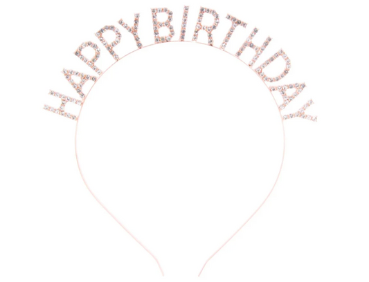 Happy Birthday Rhinestone Headband - Bella Rosa Boutique