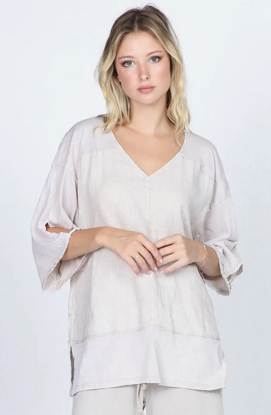 Cut-Out Sleeve Kimono Tunic - Bella Rosa Boutique