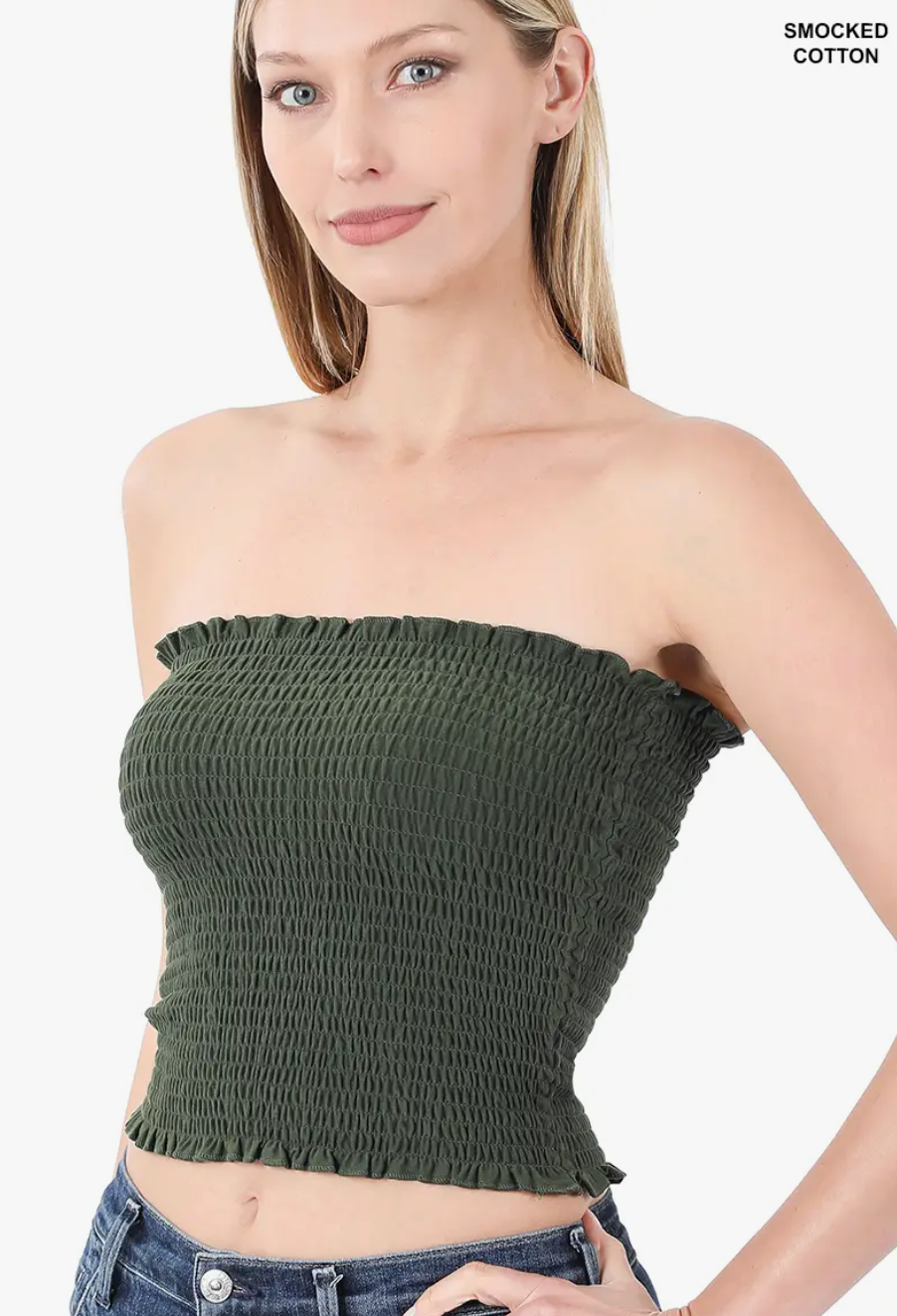 Smocked Tube Top - Bella Rosa Boutique