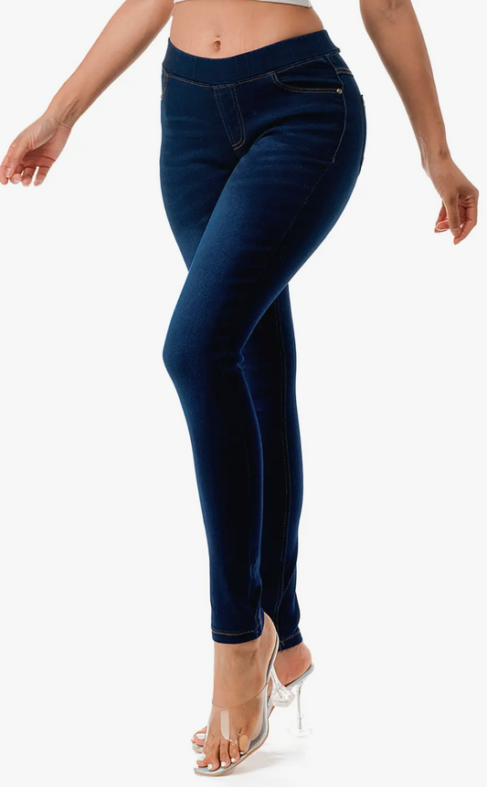 Solid Blue Jeggings
