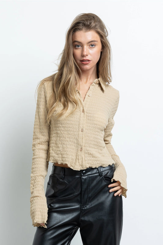 Knit Button Blouse