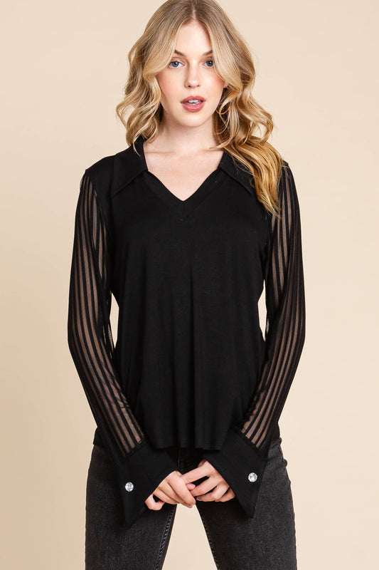 V-Neck Solid Top
