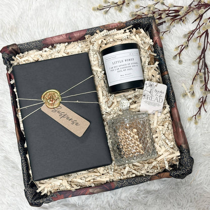 Book Related Gift Box- Book, To Be Read Jar, and Candle