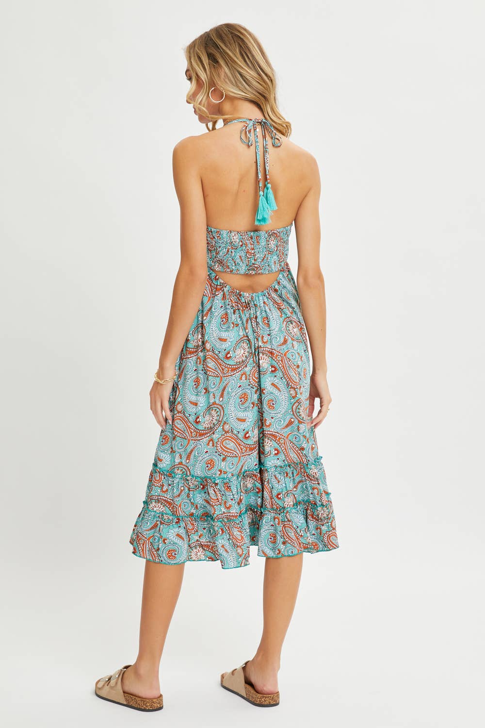 HALTER PAISLEY DRESS