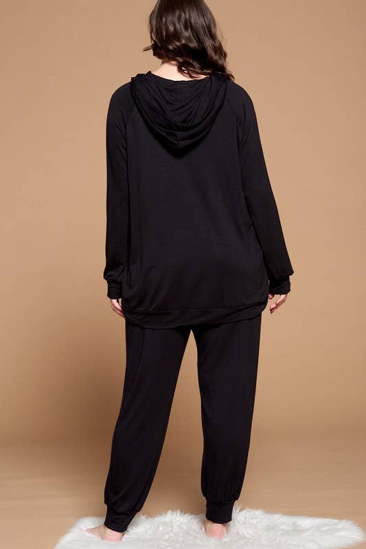 Plus Size Solid Loungewear Set