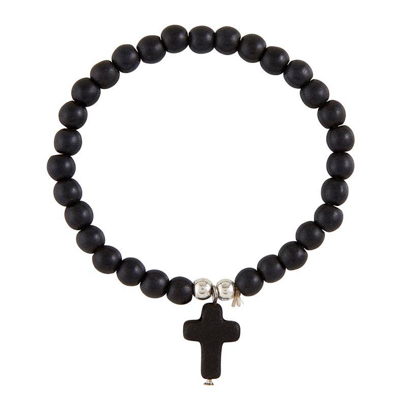 Cross Bracelet - Faux Stone