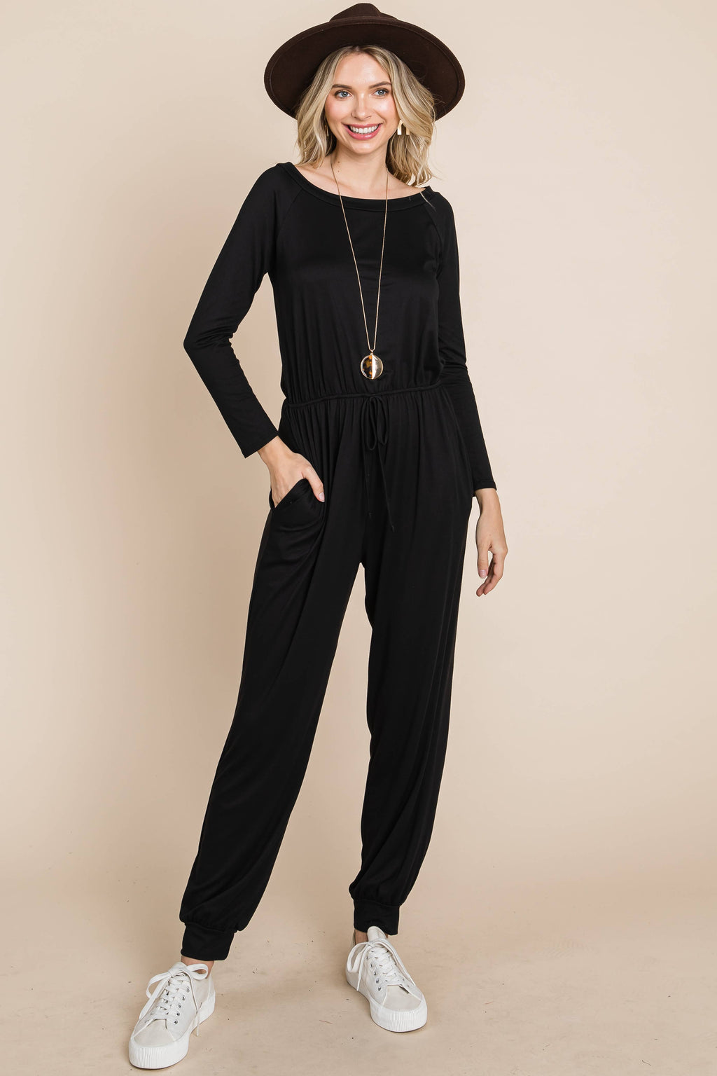 Off Shoulder Casual Jumpsuit