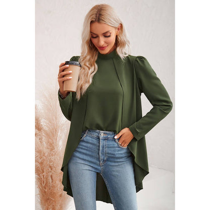 Hi Low Solid Loose Fit Top