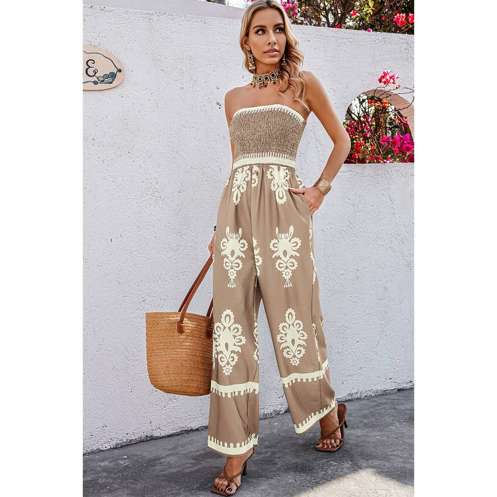 Off Shoulder High Waist Jumpsuit