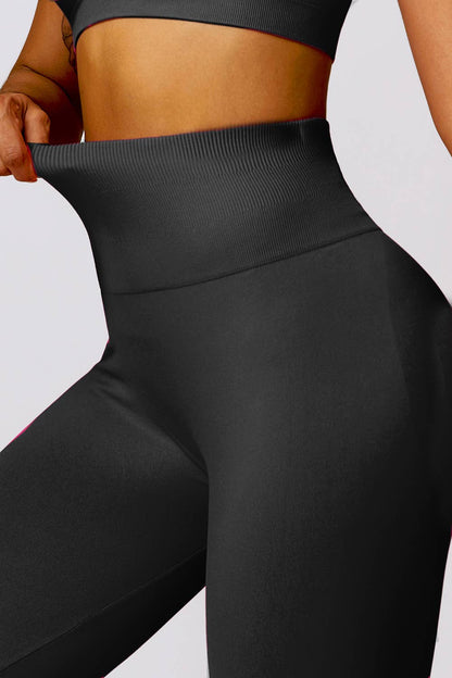 Seamless compressor bell bottom push up leggings