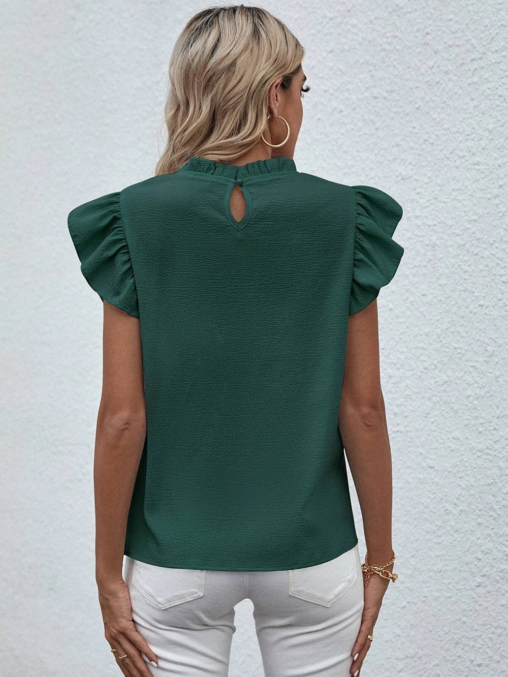 Ruffle Round Neck Blouse