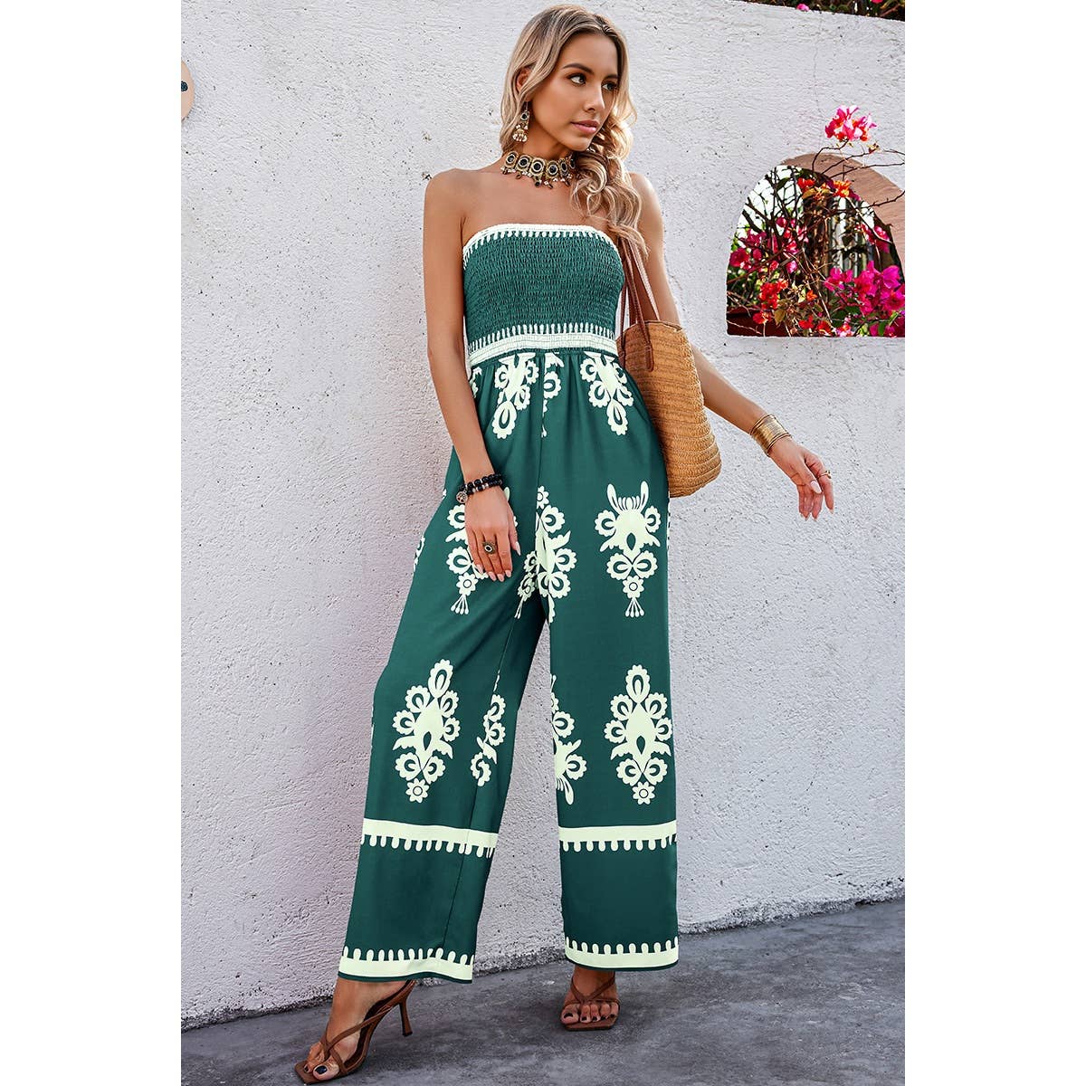 Off Shoulder High Waist Jumpsuit