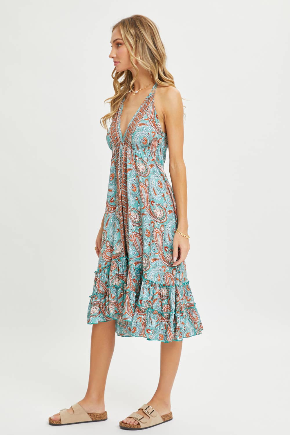 HALTER PAISLEY DRESS