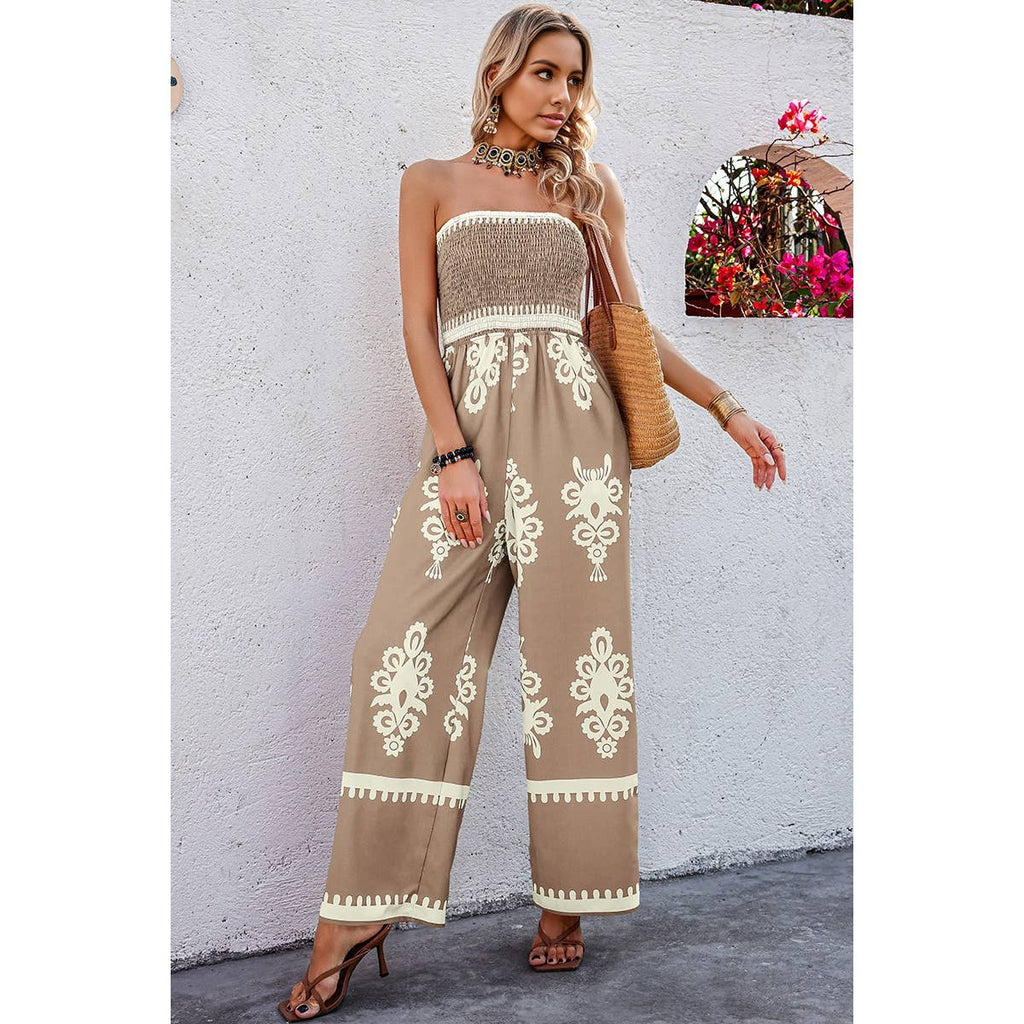 Off Shoulder High Waist Jumpsuit