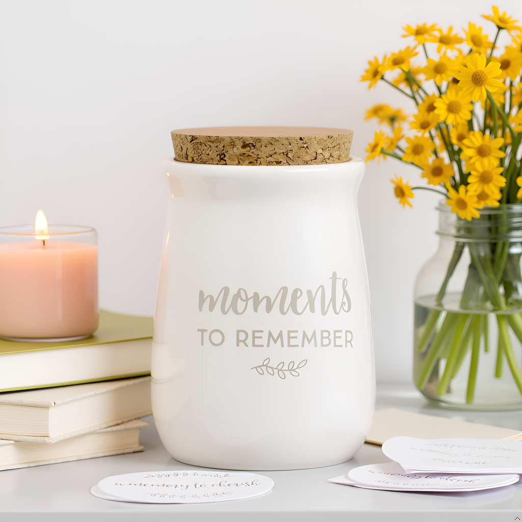 Gratitude Jar Set – Ceramic Jar + 50 Gratitude Cards