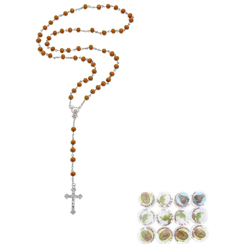 Rosary Beads Lariat Necklace