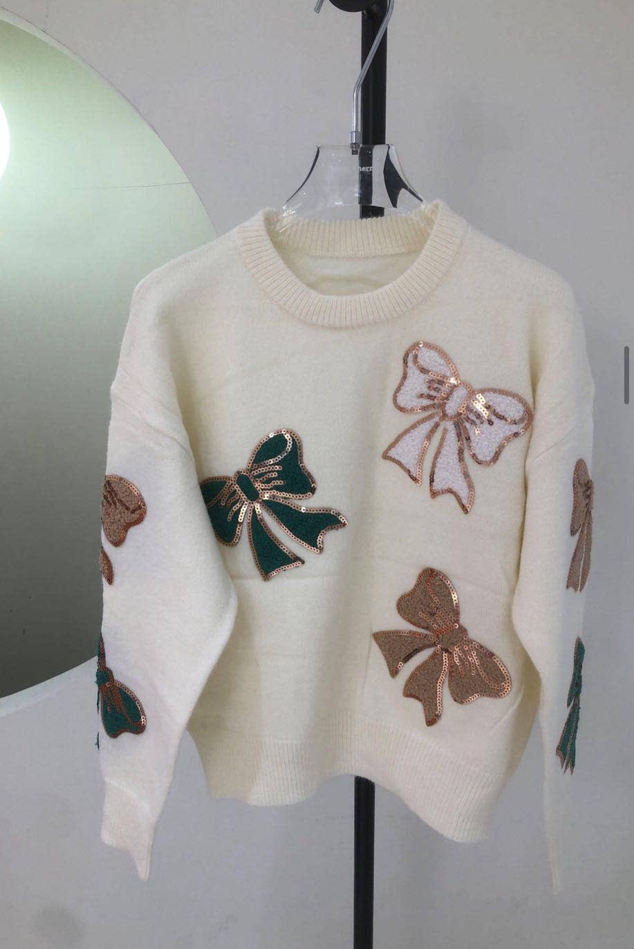 Sequins Bow Sweater