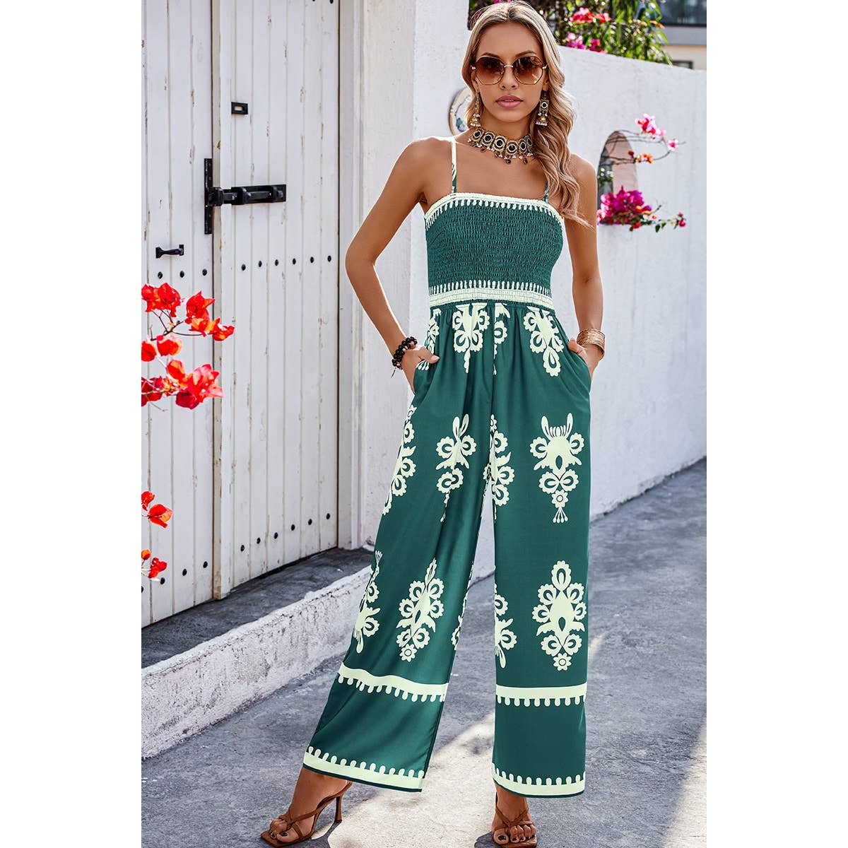 Off Shoulder High Waist Jumpsuit