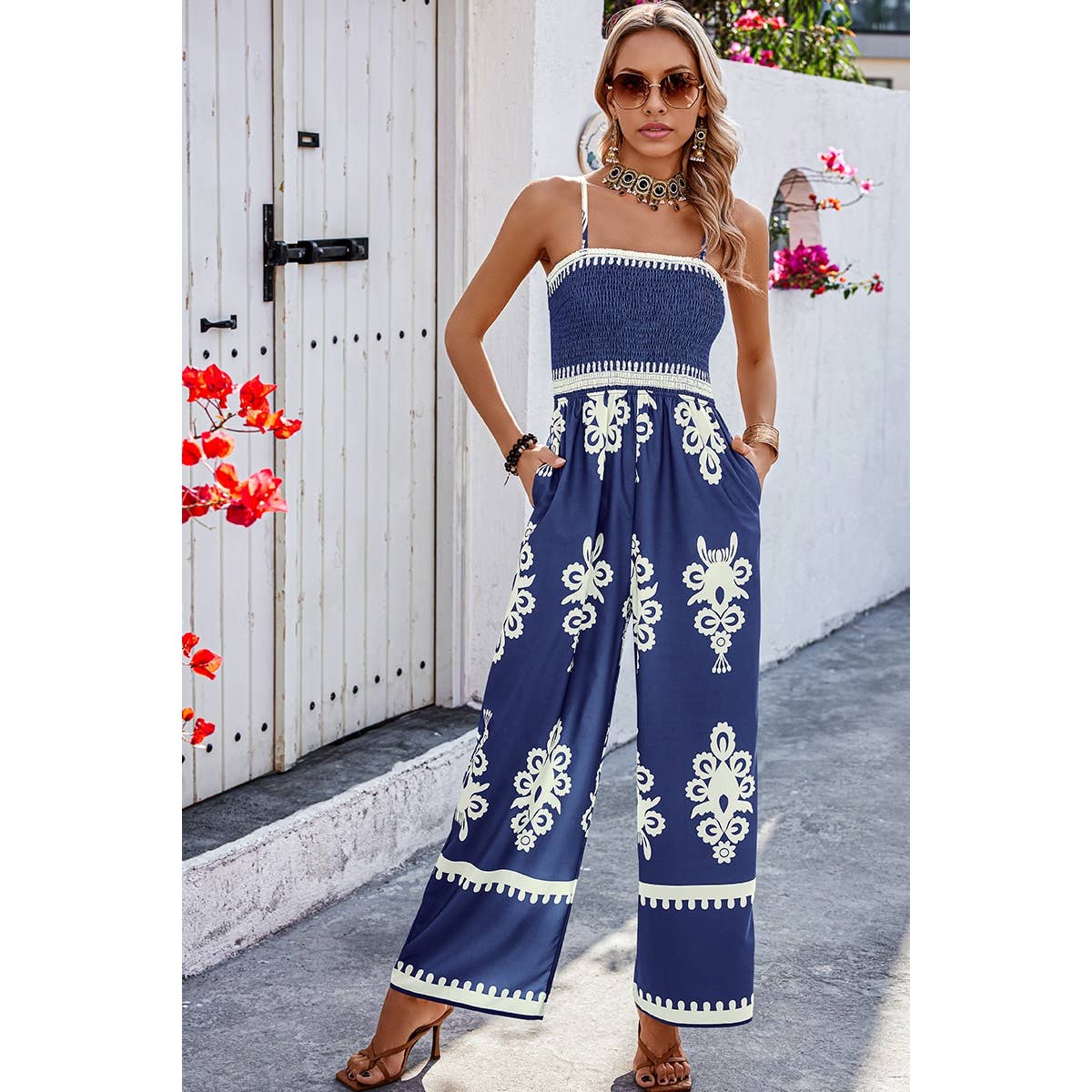 Off Shoulder High Waist Jumpsuit