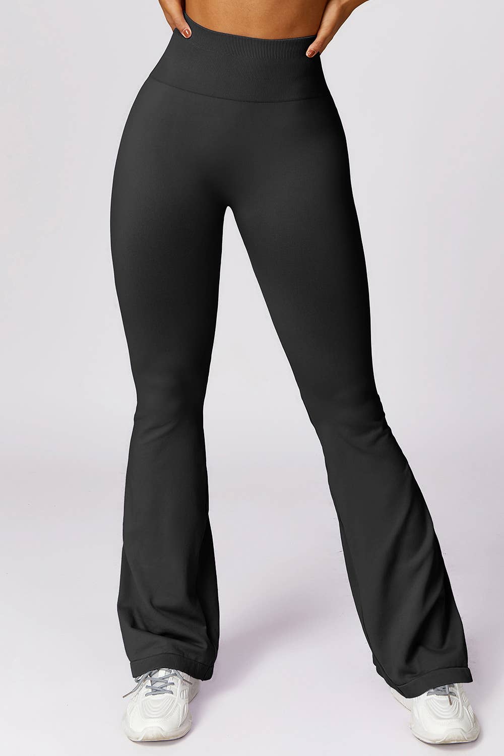 Seamless compressor bell bottom push up leggings