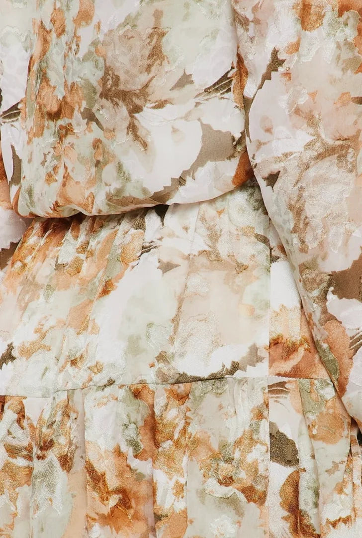 Floral Print Woven Long Sleeve Mini-Dress - Bella Rosa Boutique