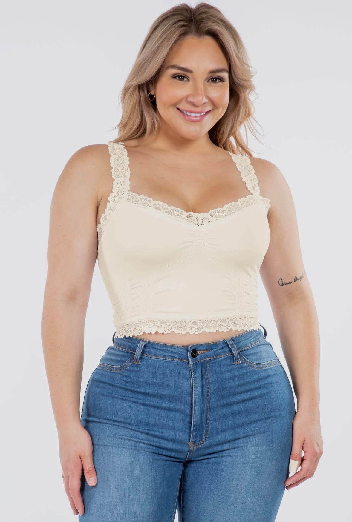 Perfectly Plus Lace Trim Bralette - Bella Rosa Boutique