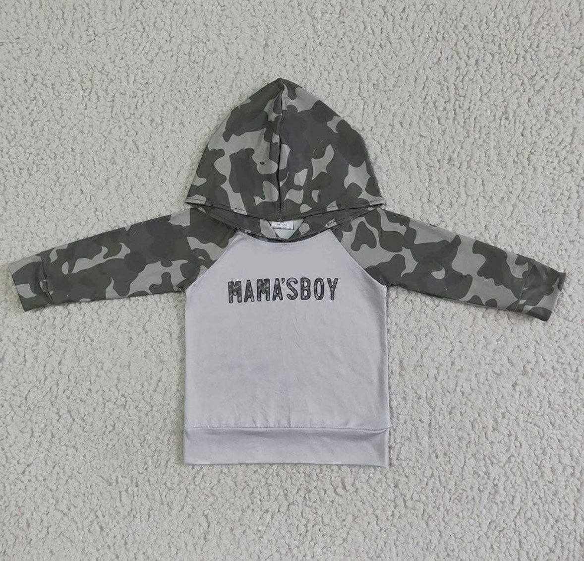 Mama’s Boy Camo Hoodie - Bella Rosa Boutique