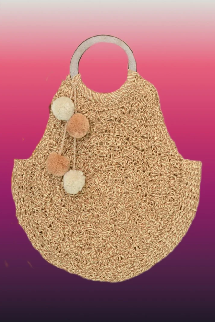 Woven Beach Bag - Bella Rosa Boutique