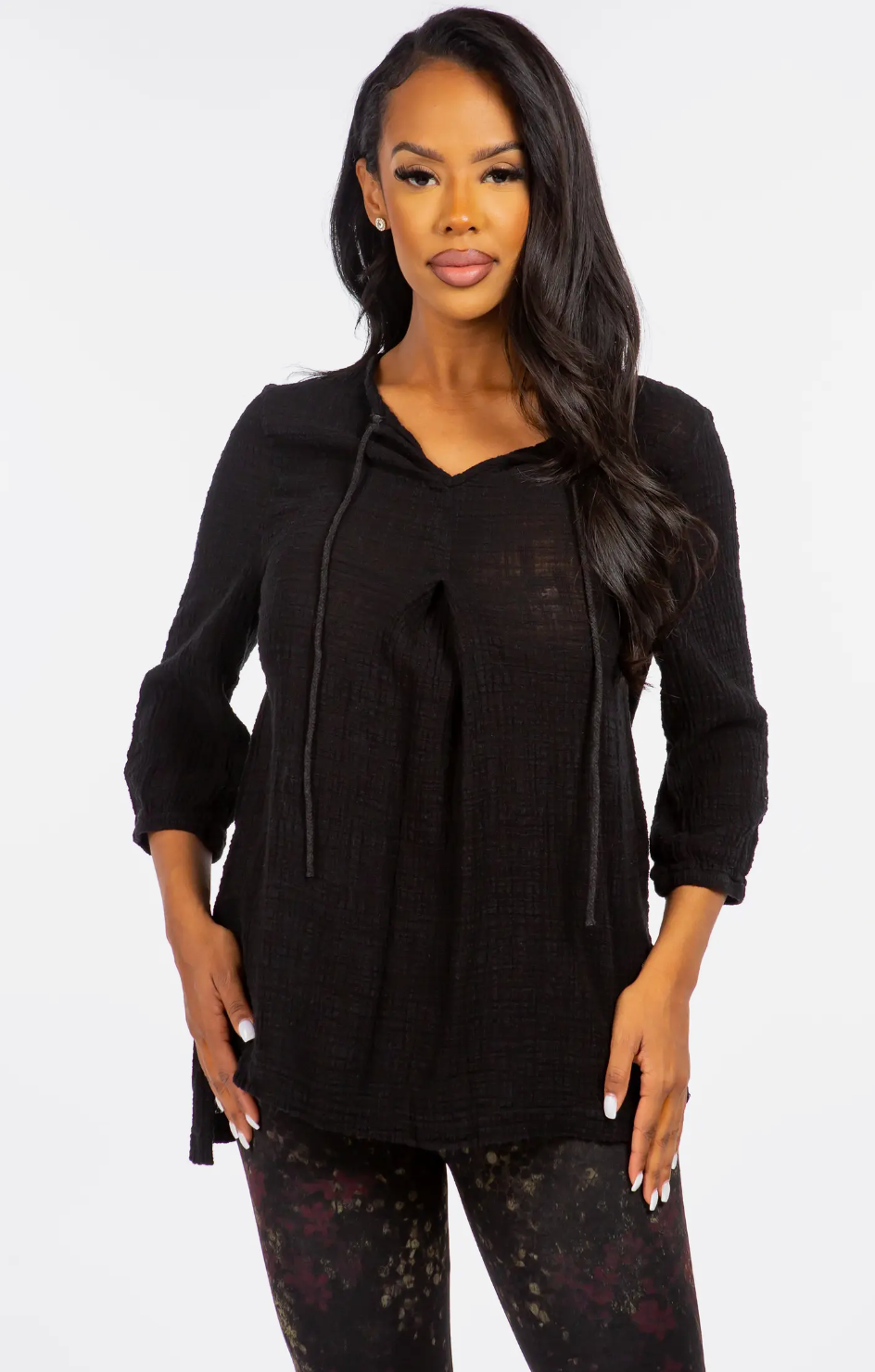 Sustainable Puff Sleeve Tunic - Bella Rosa Boutique