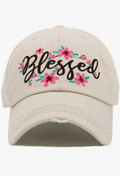 Blessed Floral Cap - Bella Rosa Boutique
