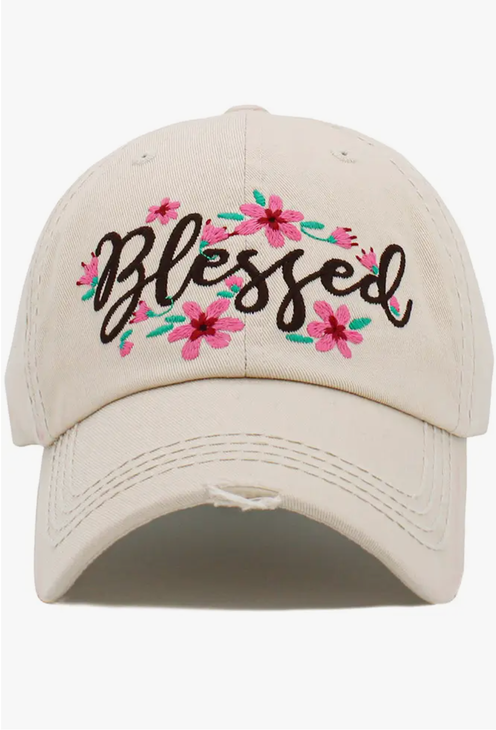 Blessed Floral Cap - Bella Rosa Boutique