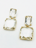 Crystal Square Earrings - Bella Rosa Boutique