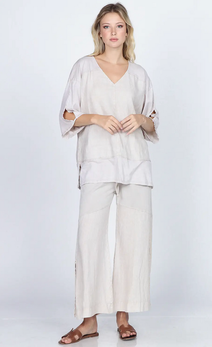 Cut-Out Sleeve Kimono Tunic - Bella Rosa Boutique