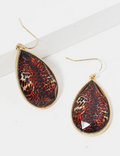 Leopard Marble Teardrop Earrings - Bella Rosa Boutique