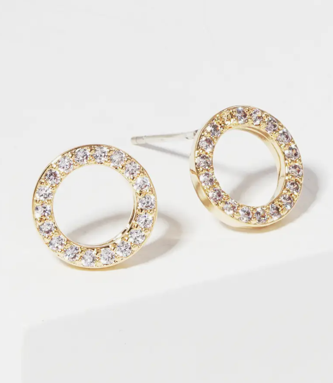 Gold Dipped Stud Earrings - Bella Rosa Boutique