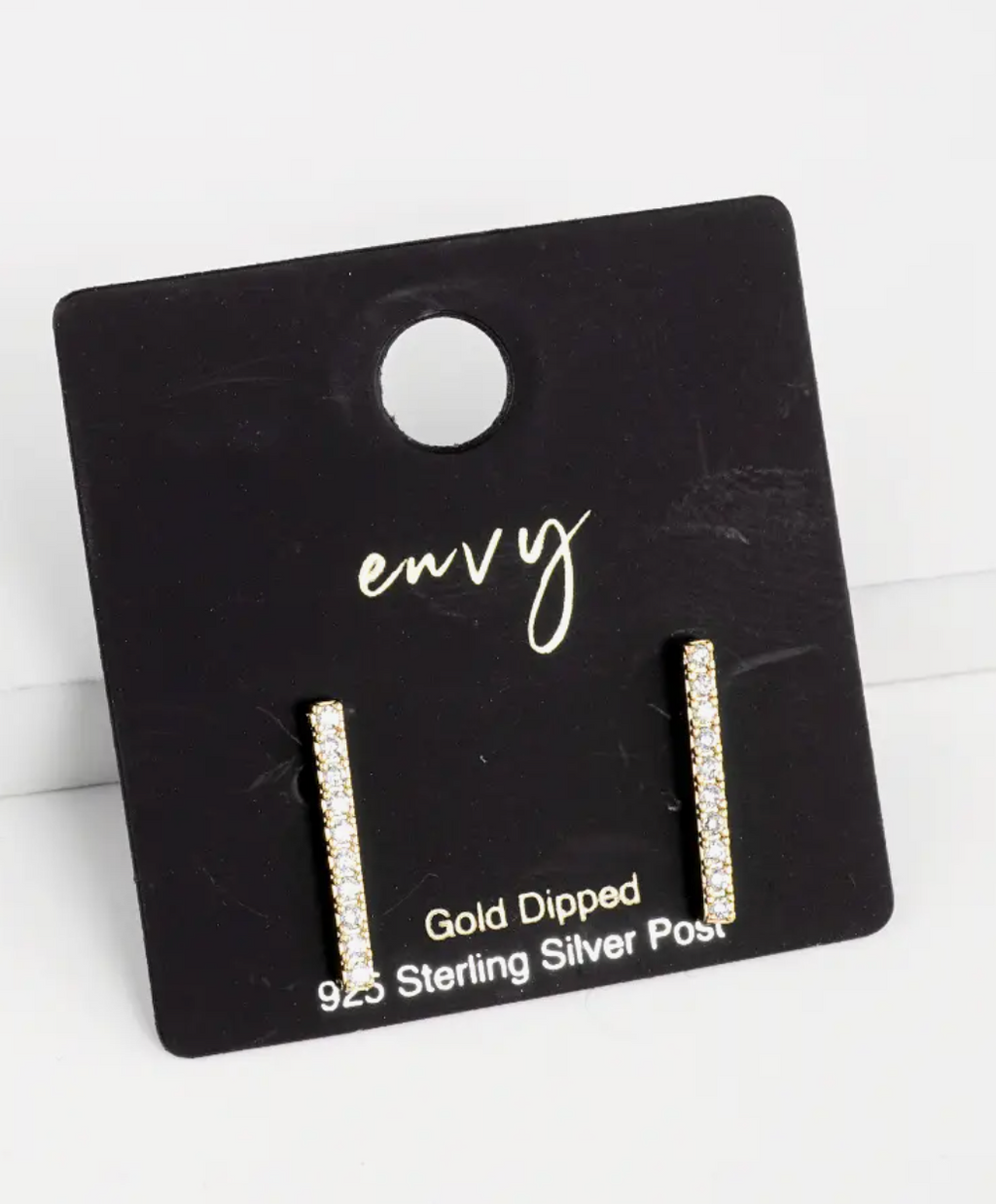 Gold Dipped Bar Earrings - Bella Rosa Boutique
