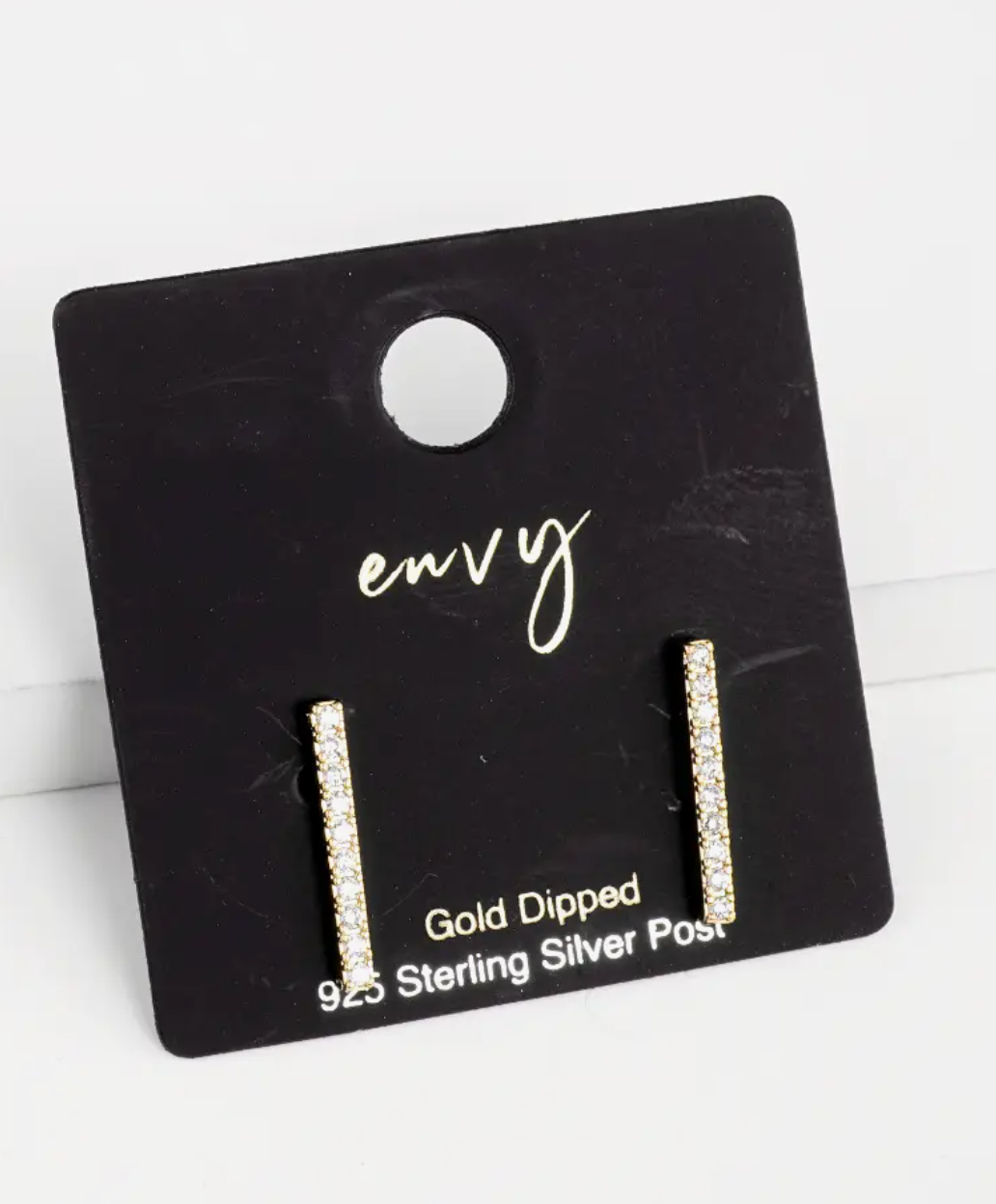 Gold Dipped Bar Earrings - Bella Rosa Boutique