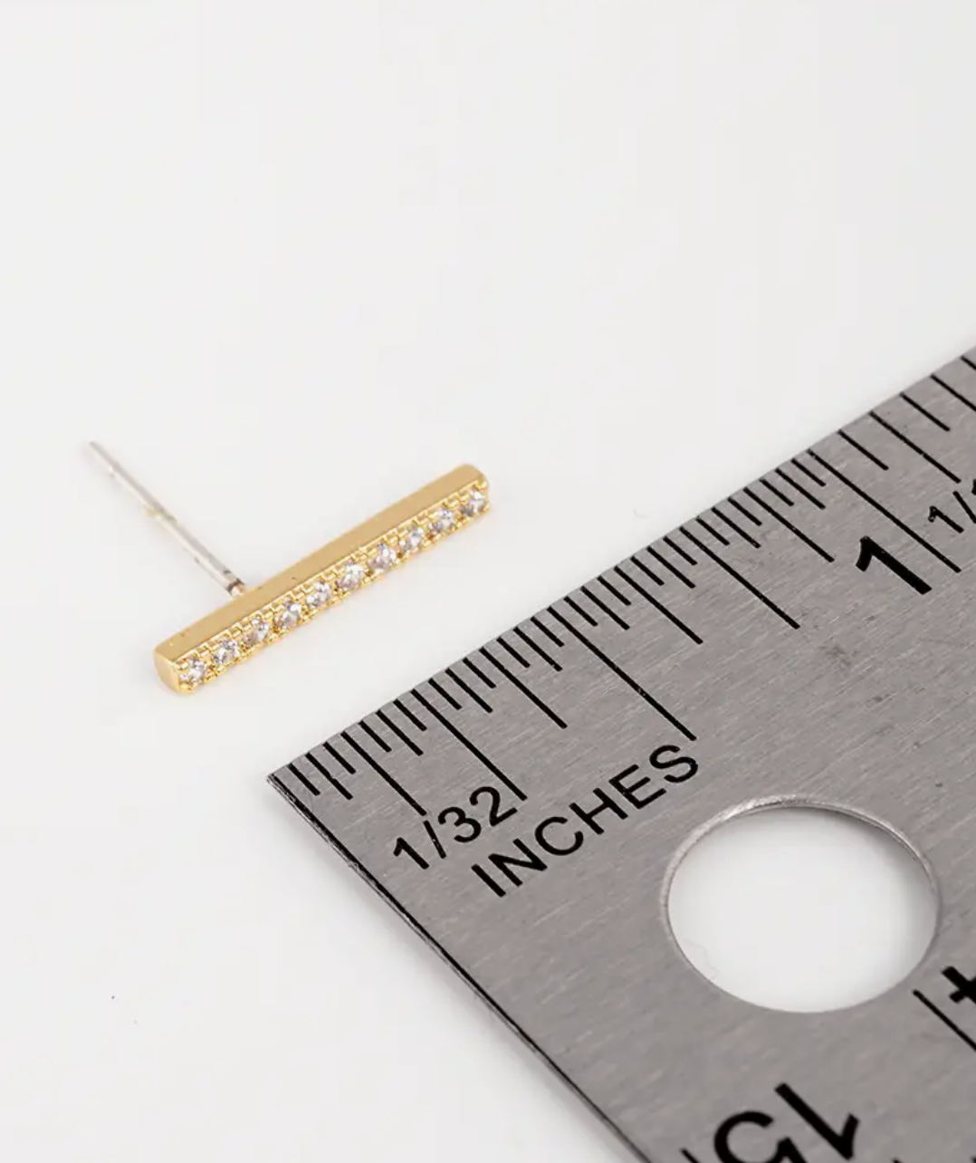 Gold Dipped Bar Earrings - Bella Rosa Boutique