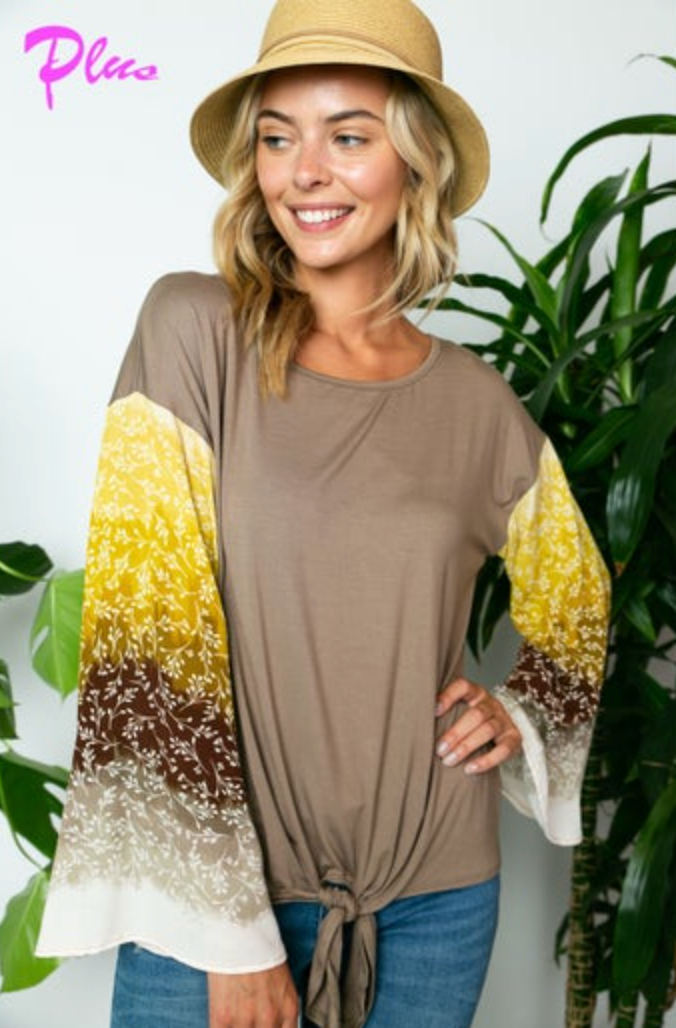 Perfectly Plus Ombre Long Sleeve Top - Bella Rosa Boutique