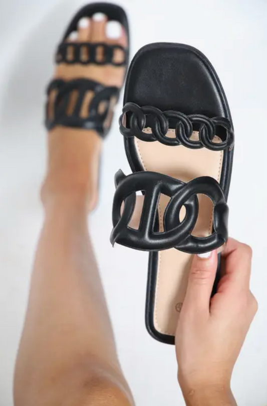 Cut-Out Slide Sandals - Bella Rosa Boutique