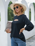 Cut-Out Pullover Top - Bella Rosa Boutique