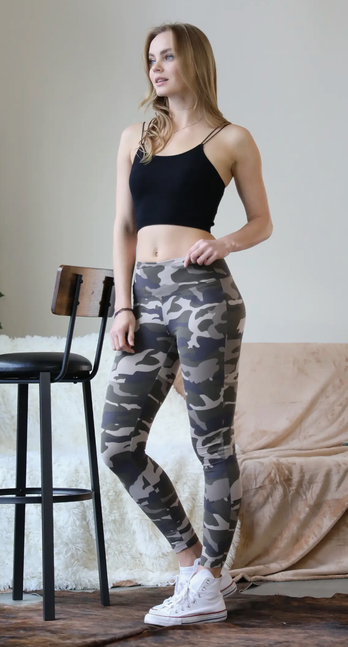 Dusty Camouflage Leggings - Bella Rosa Boutique