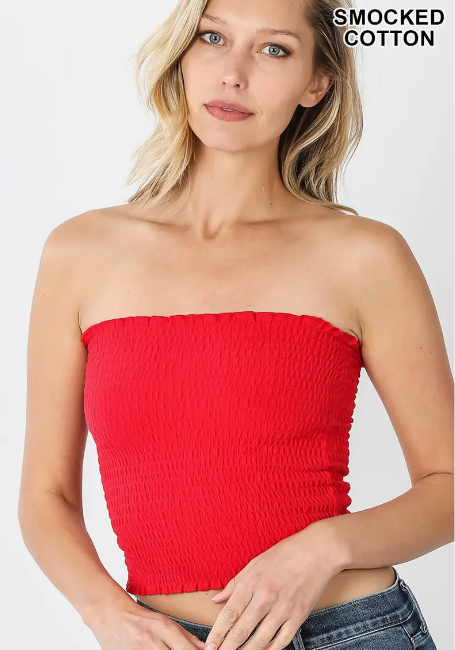 Smocked Tube Top - Bella Rosa Boutique