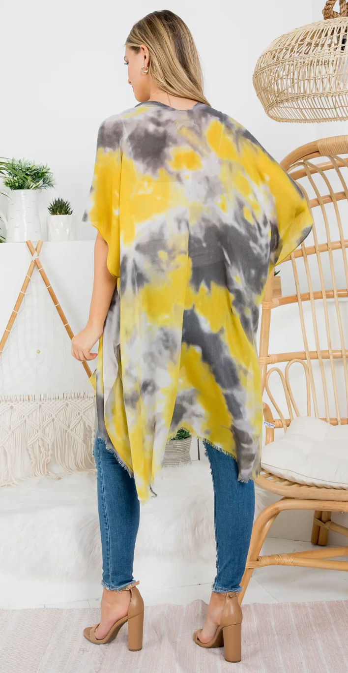 Tie Dye Kimono - Bella Rosa Boutique